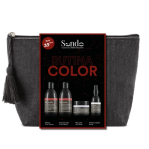 Sendo Neceser Rutina Color + Mascarilla Ultra Repair + Champú Color + Cristales Líquidos + Acondicionador Color