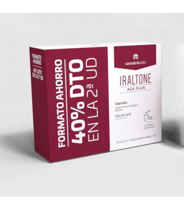 IRALTONE AGA PLUS DUPLO 40% 2º UD 120 CAPSULAS