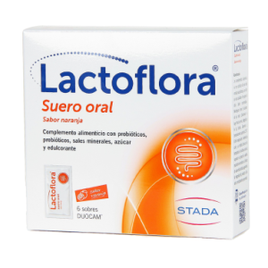 LACTOFLORA SUERO ORAL SABOR NARANJA 6 SOBRES