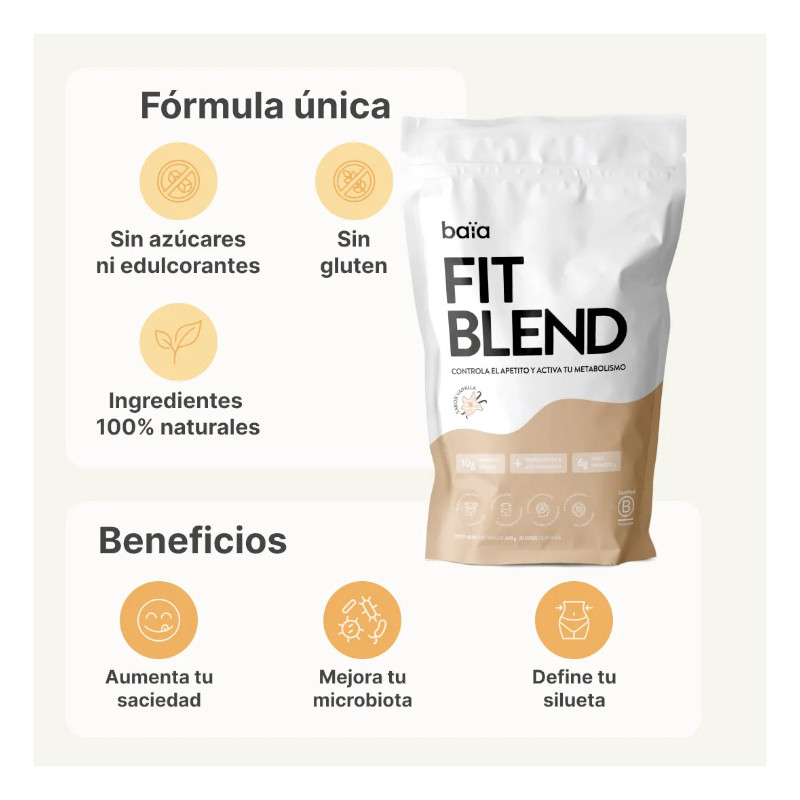 BAIA FIT BLEND VAINILLA 600G - Imagen 2